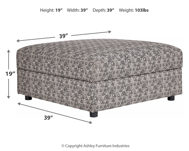 Seccional Kellway de 7 piezas con otomana