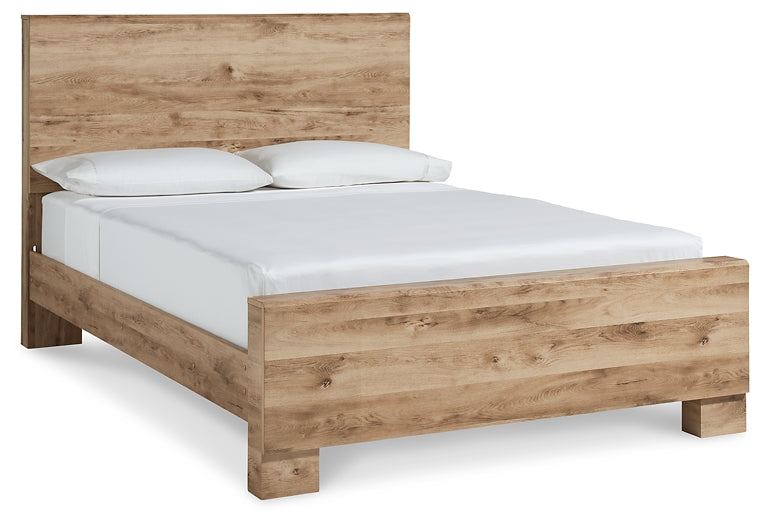 Cama Queen Hyanna con tocador con espejo y dos mesitas de noche