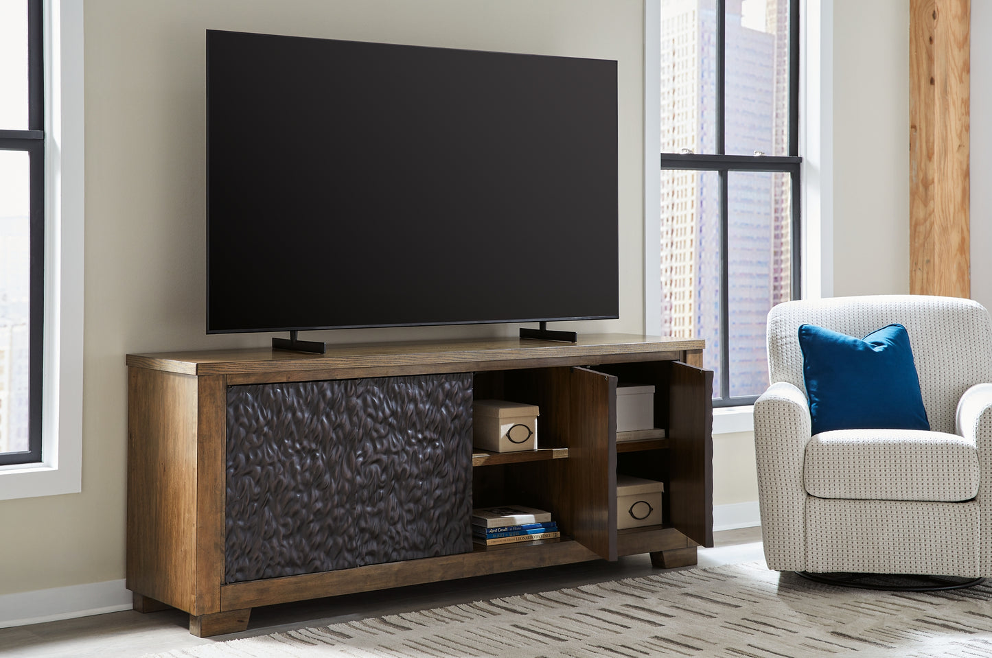 Mueble de TV extragrande Rosswain