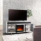 Mueble de TV Gardoni de 72" con chimenea eléctrica